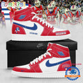 New England Patriots Drake Maye Classic Logo 2025 Air Jordan 1 Hightop Shoes