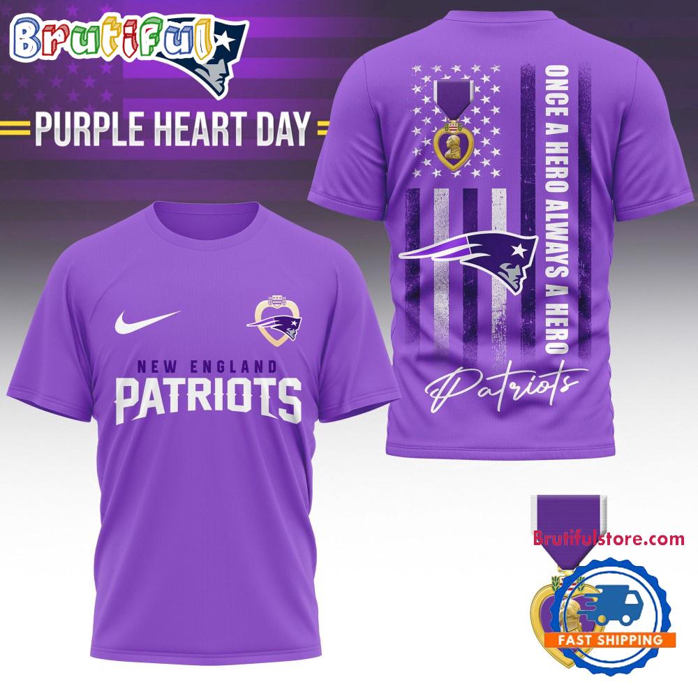 New England Patriots National Purple Heart Day Limited Edition 3D Shirt