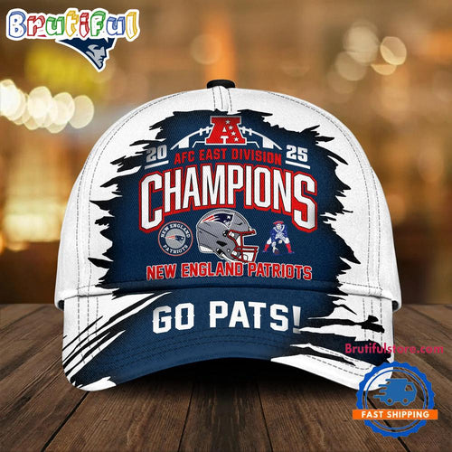 New England Patriots NFL 2025 AFC East Champions Classic Cap Hats