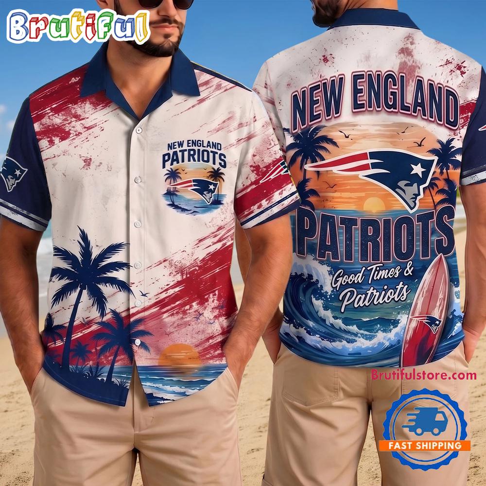 New England Patriots NFL Beach Vibes Team Summer Hawaiian Shirt