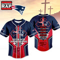 New England Patriots NFL Blessed Beyond The Score Baseball Jersey