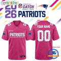 New England Patriots NFL Crucial Catch 2026 Pink Limited Edition Football Jersey
