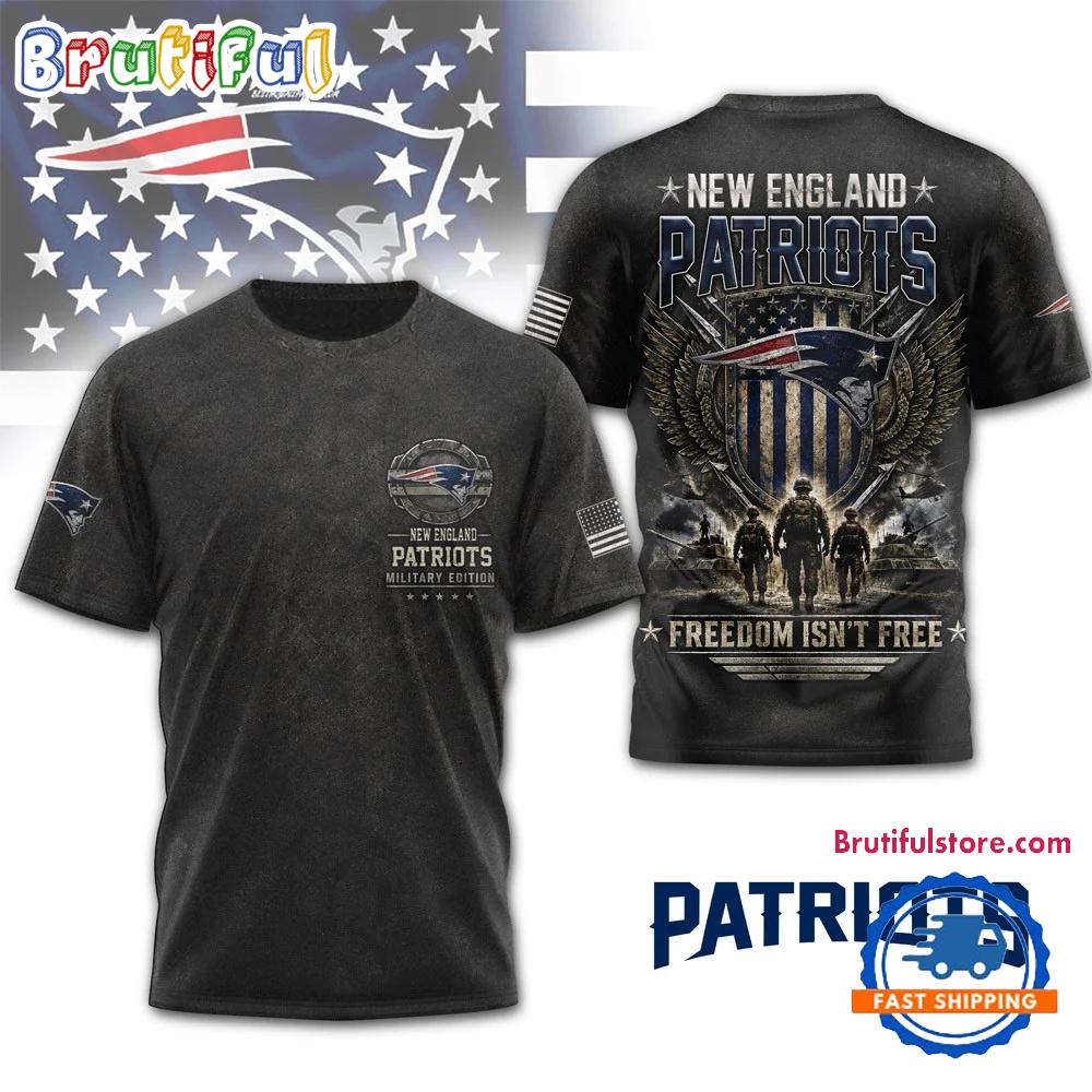 New England Patriots NFL Freedom Team Military 3D T Shirt