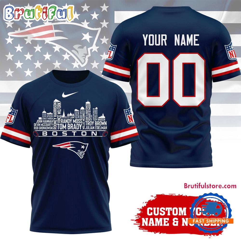 New England Patriots NFL Game Day Skyline Names Limited Edition 3D Shirt