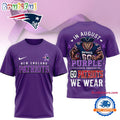 New England Patriots NFL In August We Wear Purple Overdose Awareness 3D Shirt