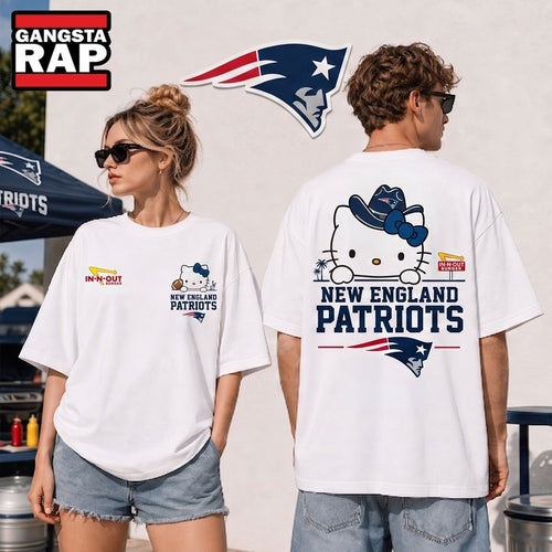New England Patriots NFL Kitty Burger Game Day Unisex 3D Shirt, Football New Design Shirt