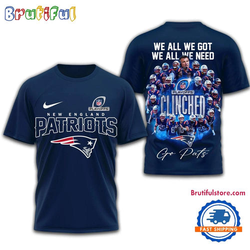 New England Patriots NFL PlayOffs All Team Special New 3D Shirt