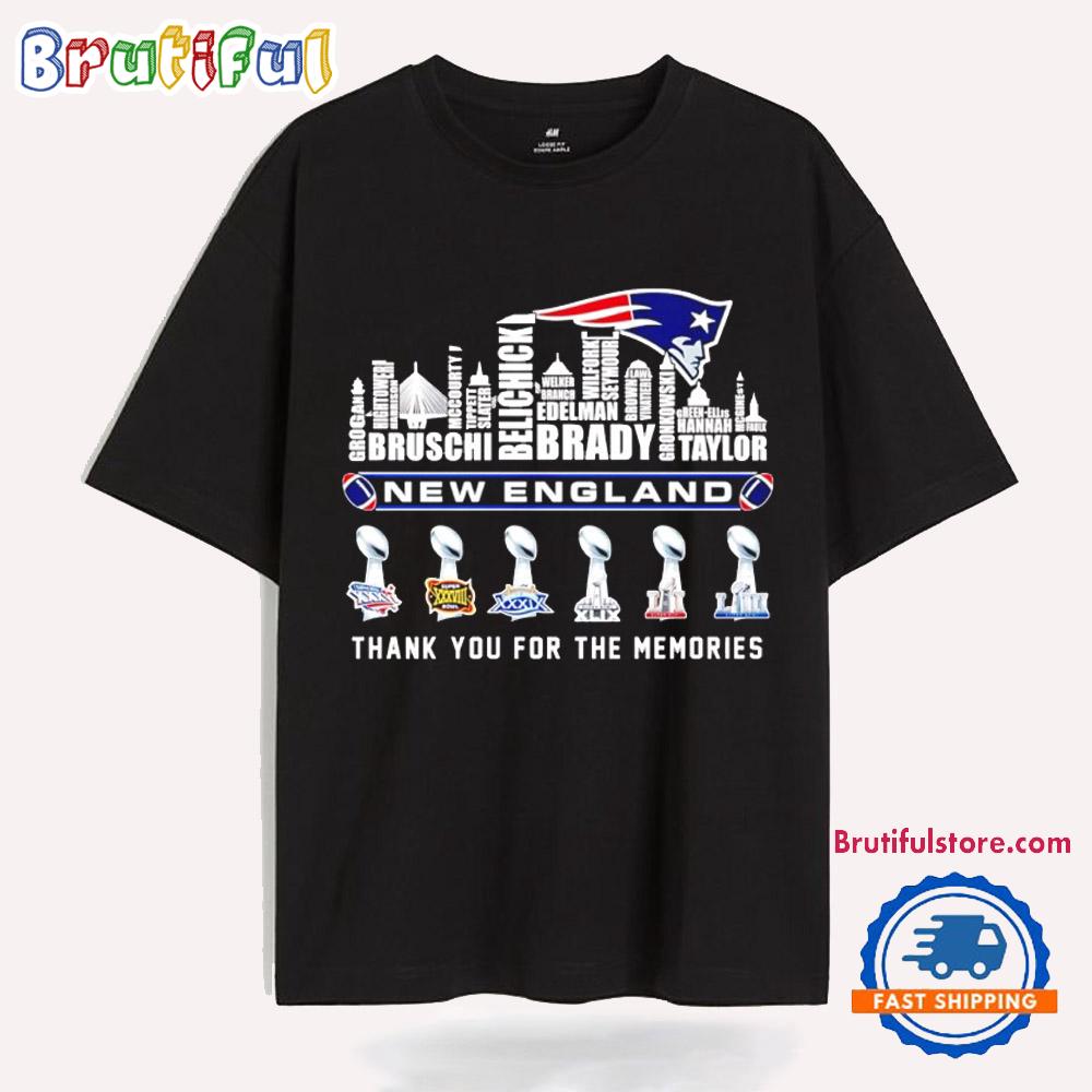 New England Patriots Player Name Thank You for the Memories T Shirt