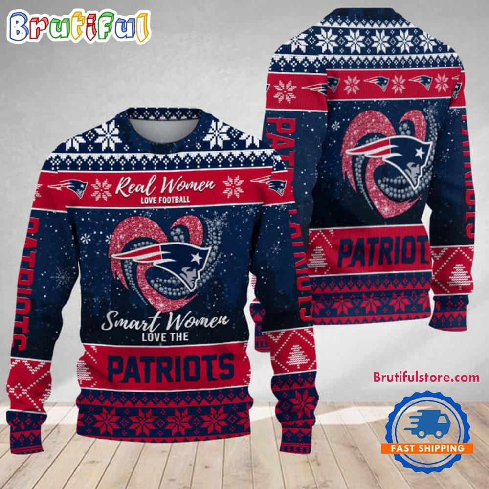 New England Patriots Real Women Love Football Ugly Christmas Sweater