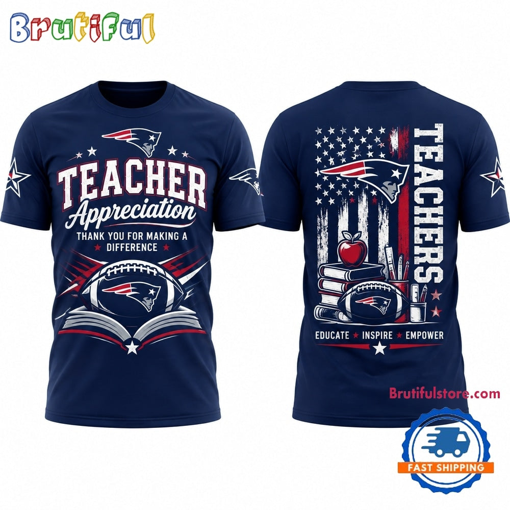 New England Patriots x Teacher Appreciation Night T Shirt