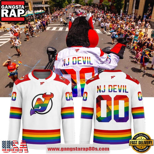 New Jersey Devils Happy Pride Month 2026 Custom Hockey Jersey