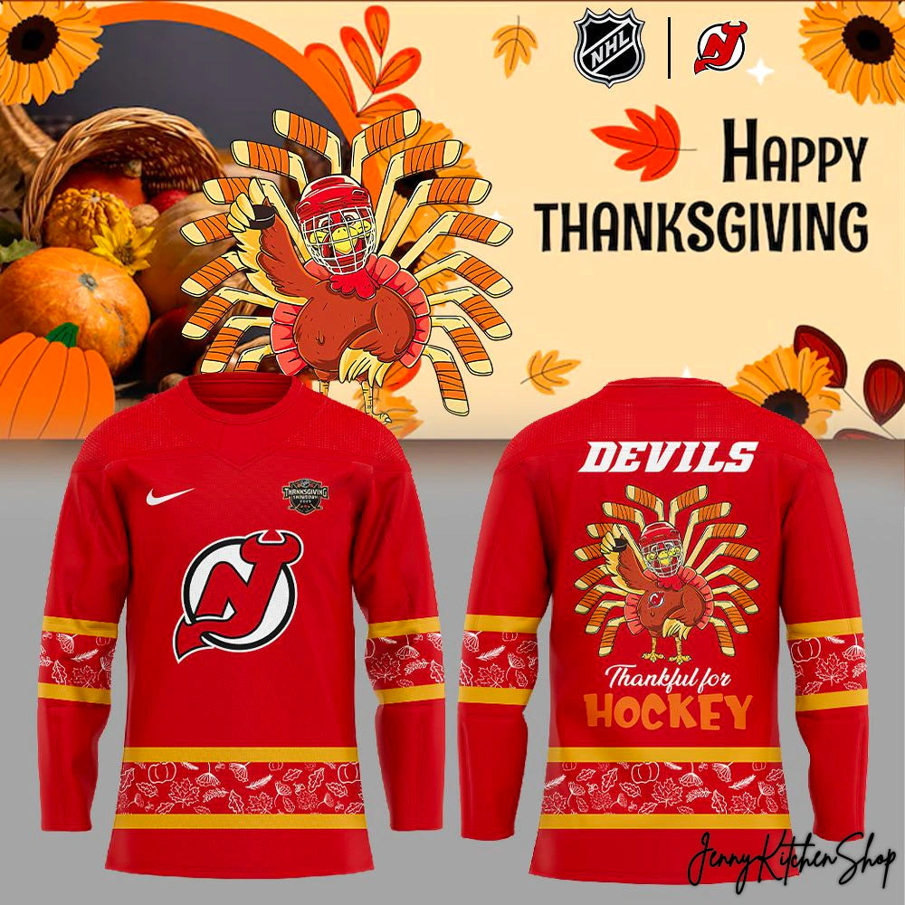 New Jersey Devils Happy Thanksgiving 2025 Limited Hockey Jersey