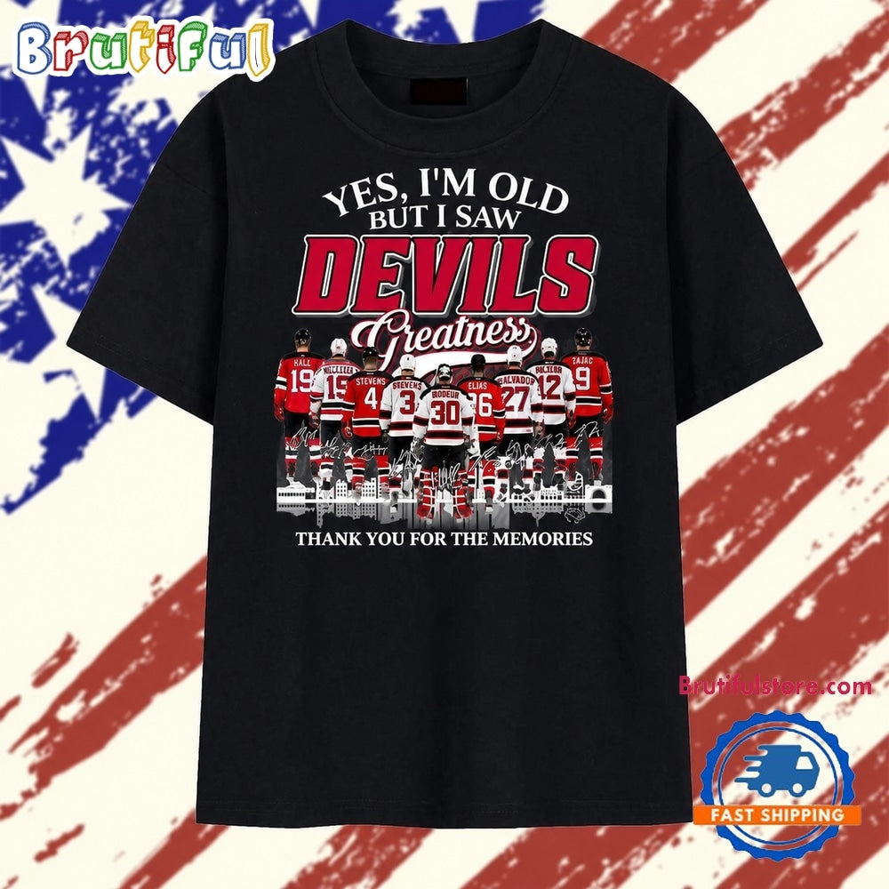 New Jersey Devils Legends Greatness Vintage Hockey T Shirt