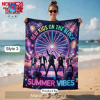New Kids On The Block Summer Vibes Premium Soft Absorbent Beach Towel