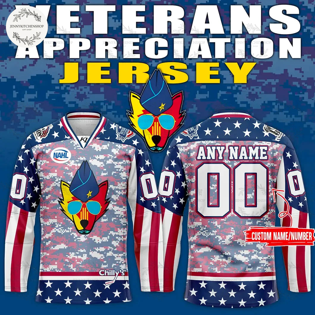 New Mexico Ice Wolves 2025 Veterans Appreciation Hockey Jersey