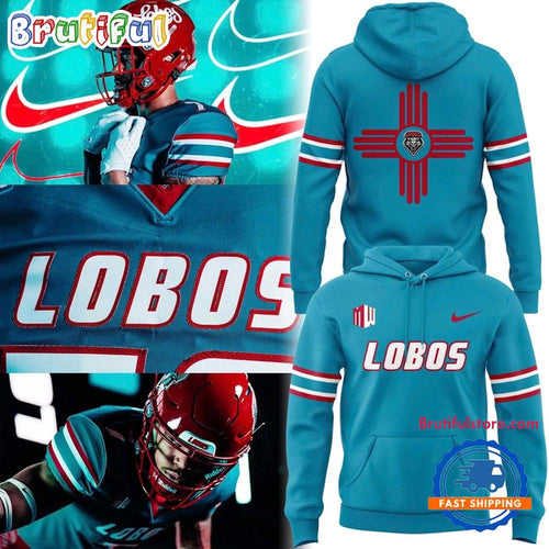 New Mexico Lobos Turquoise Alternate Uniform 2025 Hoodie T-Shirt