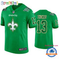 New Orleans Saints #13 Michael Thomas Jersey St. Patricks Day Kelly Green Lucky Football Jersey