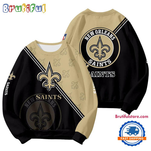 New Orleans Saints 2025 NFL Customized Round Neck Sweatshirt