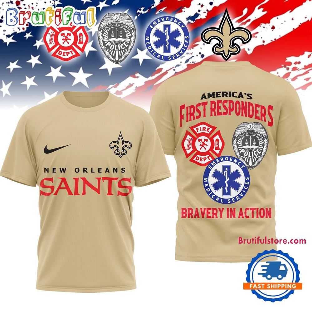 New Orleans Saints 2026 NFL First Responders Limited 3D Shirt