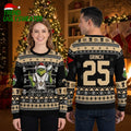 New Orleans Saints Grinch Football Player Number 25 Ugly Christmas Sweater