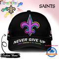 New Orleans Saints Never Give Up Fight Cancer In All Colors Classic Cap