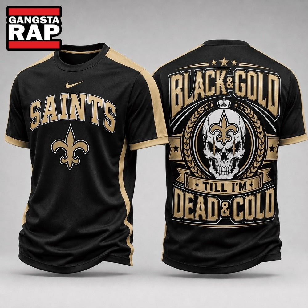 New Orleans Saints NFL Till I’m Dead Forever Skull Fan Pride 3D Shirt, Football New Design Shirt Hoodie T-Shirt