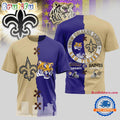 New Orleans Saints NFL x LSU Tigers NCAA Limited Edition 3D Shirt