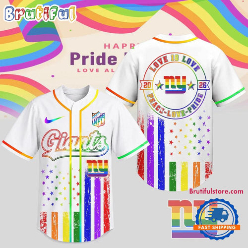 New York Giants 2026 NFL Pride Love Limited Edition Baseball Jersey