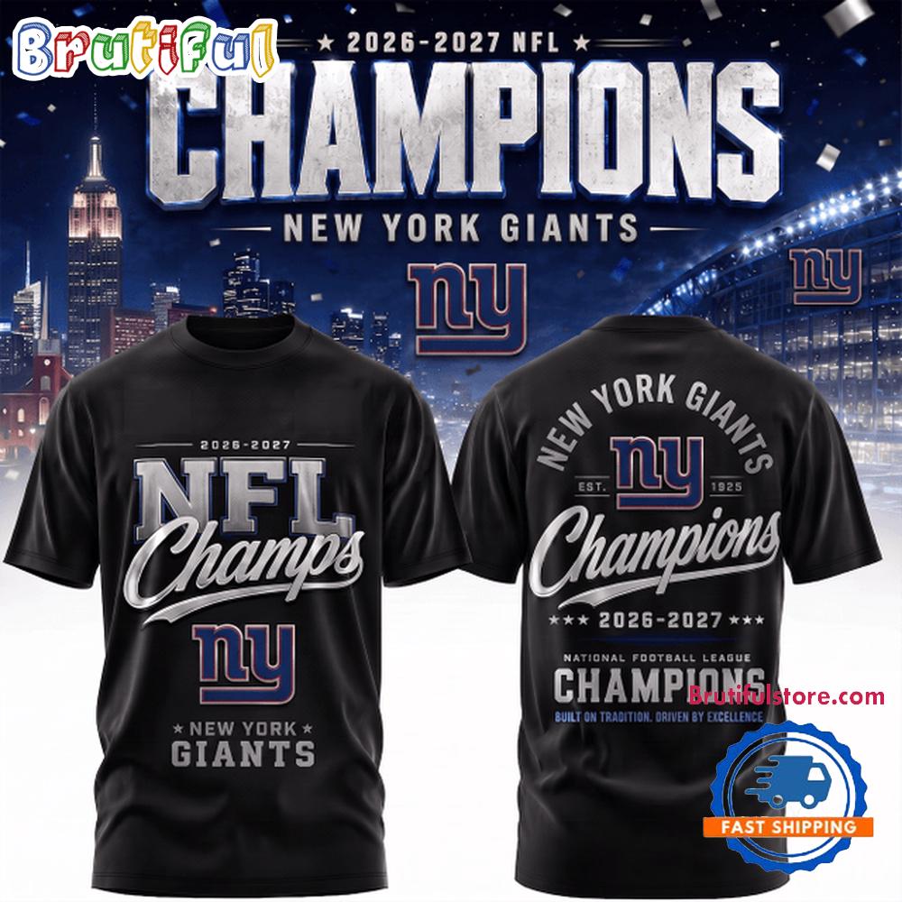 New York Giants 2026-2027 NFL Team Champions 3D Shirt