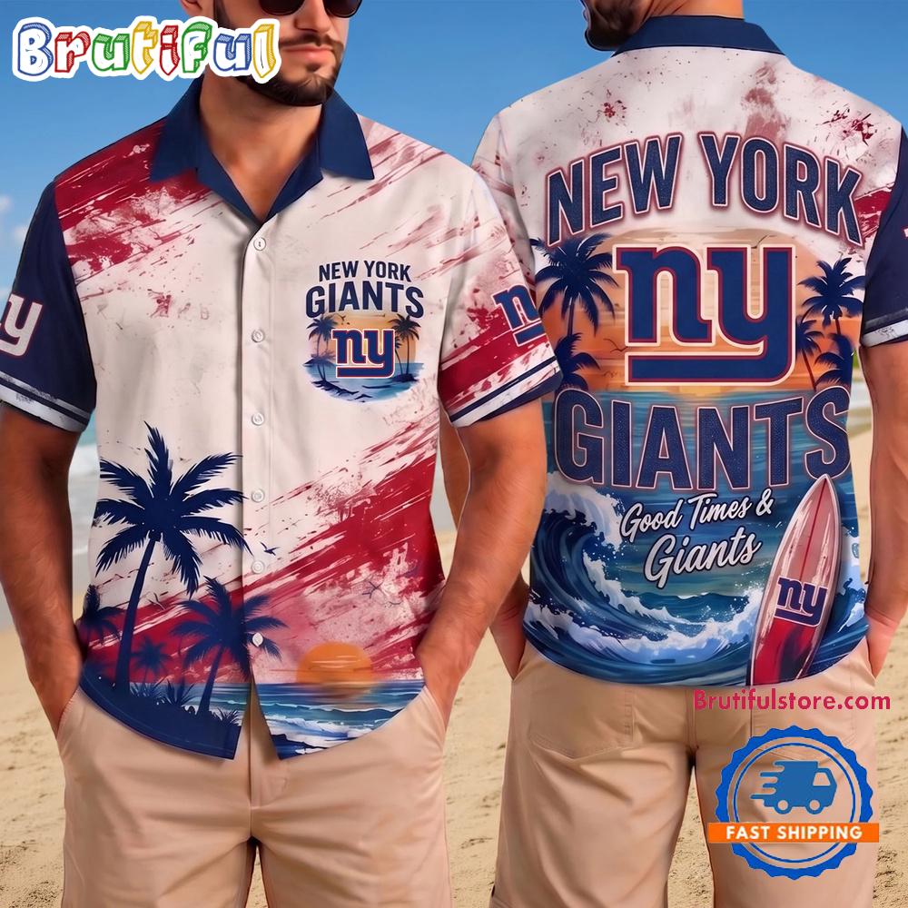 New York Giants NFL Beach Vibes Team Summer Hawaiian Shirt