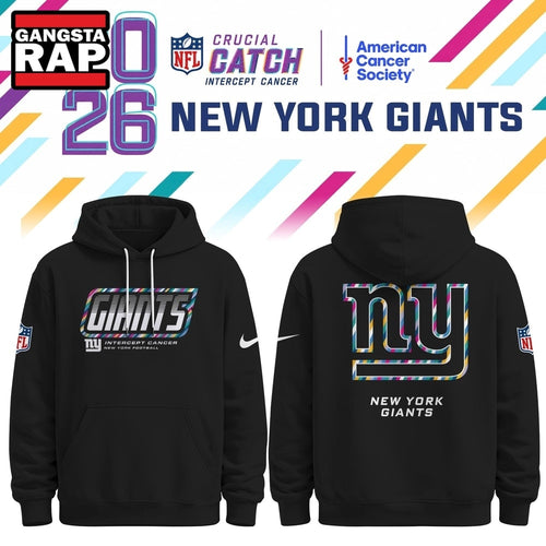 New York Giants NFL Crucial Catch 2026 Limited Edition Black Hoodie Shirt, Football New Design Shirt