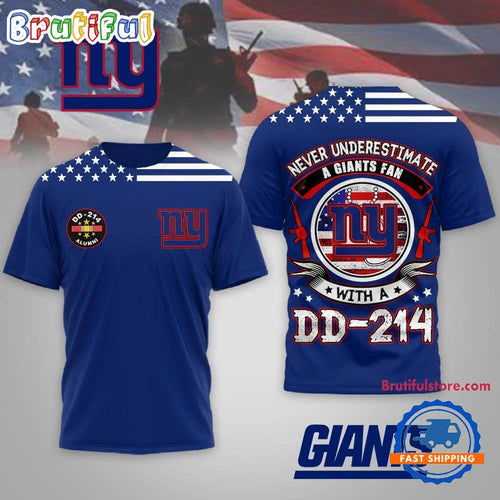 New York Giants NFL DD-214 Alumni Limited Edition 3D Shirt