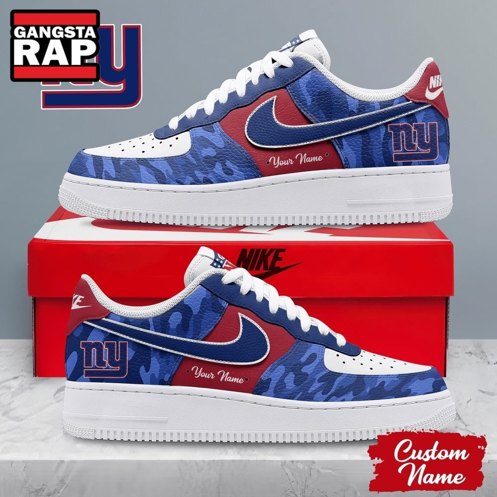 New York Giants NFL End Zone Energy Custom Air Force 1 Shoes Sneaker