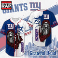 New York Giants NFL Game Day Grateful Dead Baseball Jersey Shirt