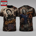 New York Giants NFL Michael Myers Sunday Nightmares Horror Halloween 3D T Shirt, Football New Design Shirt