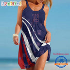 New York Giants USA Independence Day Women’s Summer Beach Sling Dress