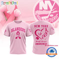 New York Islanders 2025 NHL Pink Breast Cancer Awareness All Over Print Shirt