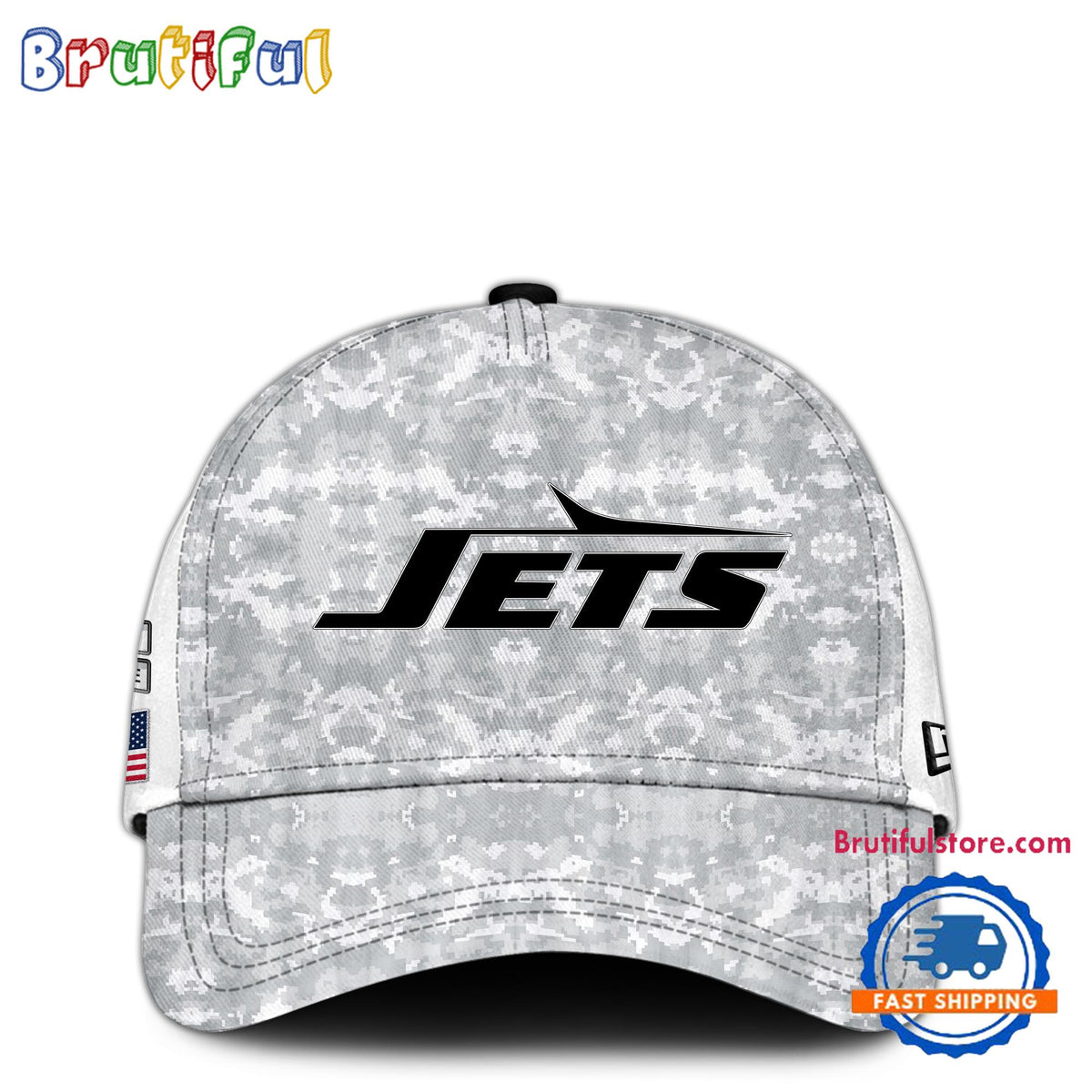 New York Jets Arctic Camo 2024 Salute to Service Club Veterans Limited Baseball Cap