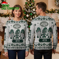 New York Jets Christmas Gnome Trio Ugly Christmas Sweater