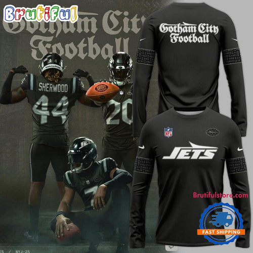 New York Jets Gotham City Football Uniforms 2025 Long Sleeve Shirt
