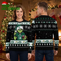 New York Jets Grinch Football Custom Name Ugly Christmas Sweater