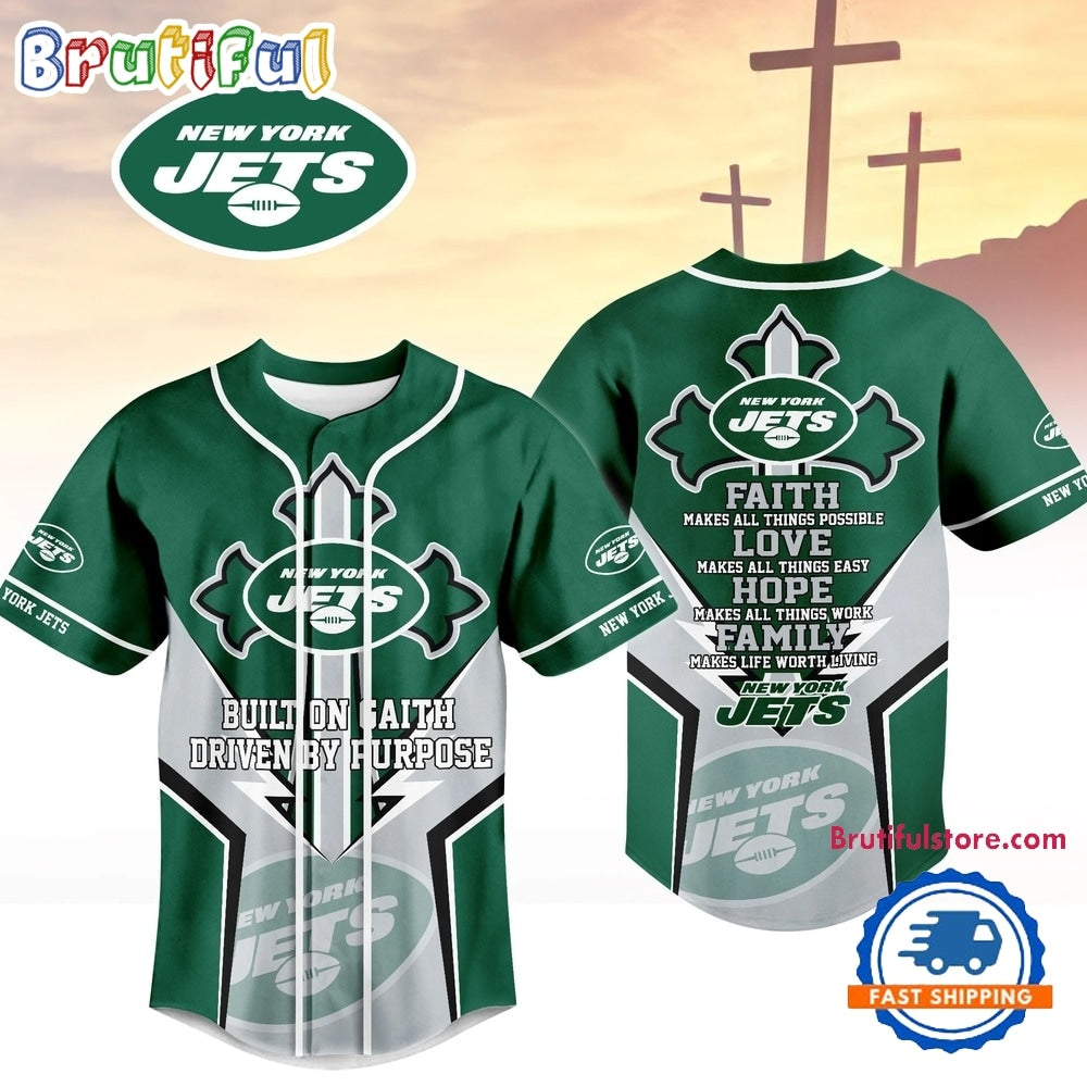 New York Jets NFL Blessed Beyond The Score Baseball Jersey