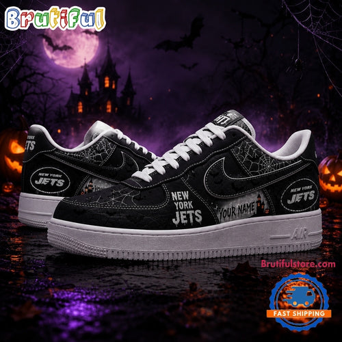 New York Jets NFL Fear The Team Halloween Air Force 1 Shoes Sneakers