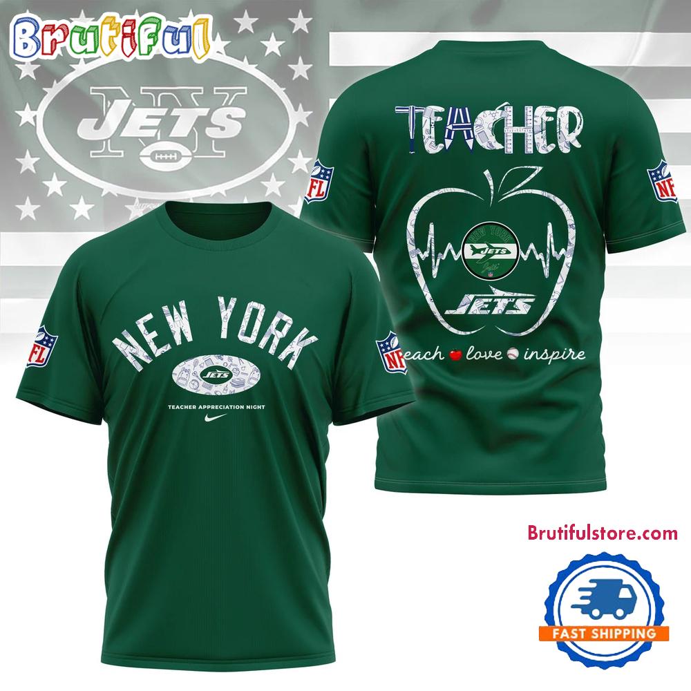 New York Jets Teacher Appreciation Night 2025 3D Shirt