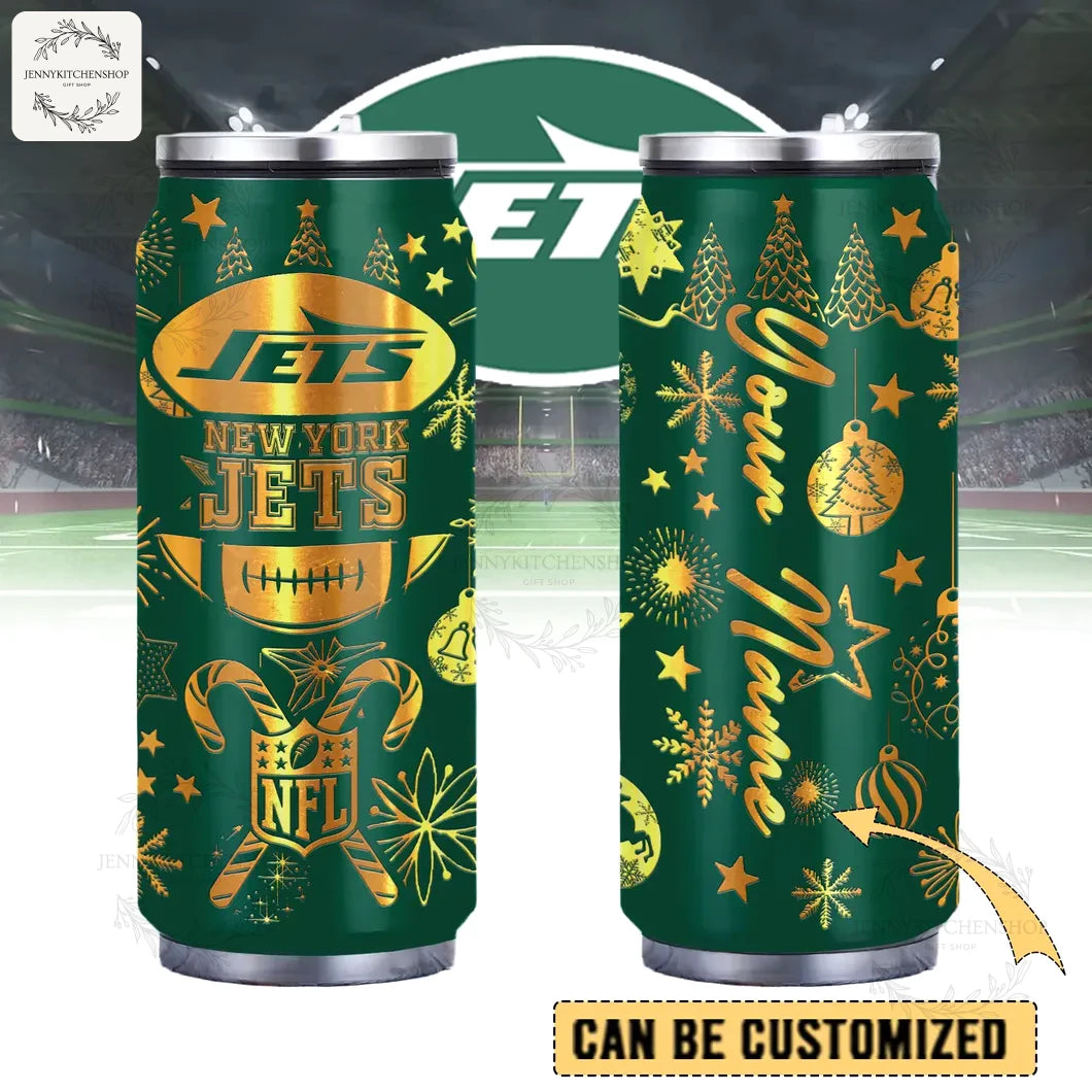 New York Jets x Christmas Can Shaped Tumbler