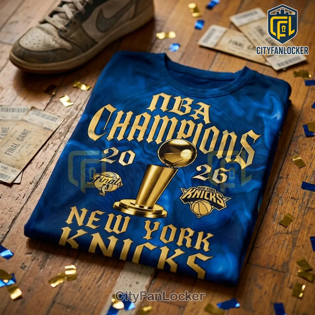 New York Knicks 2026 NBA Champions Roster T-Shirt