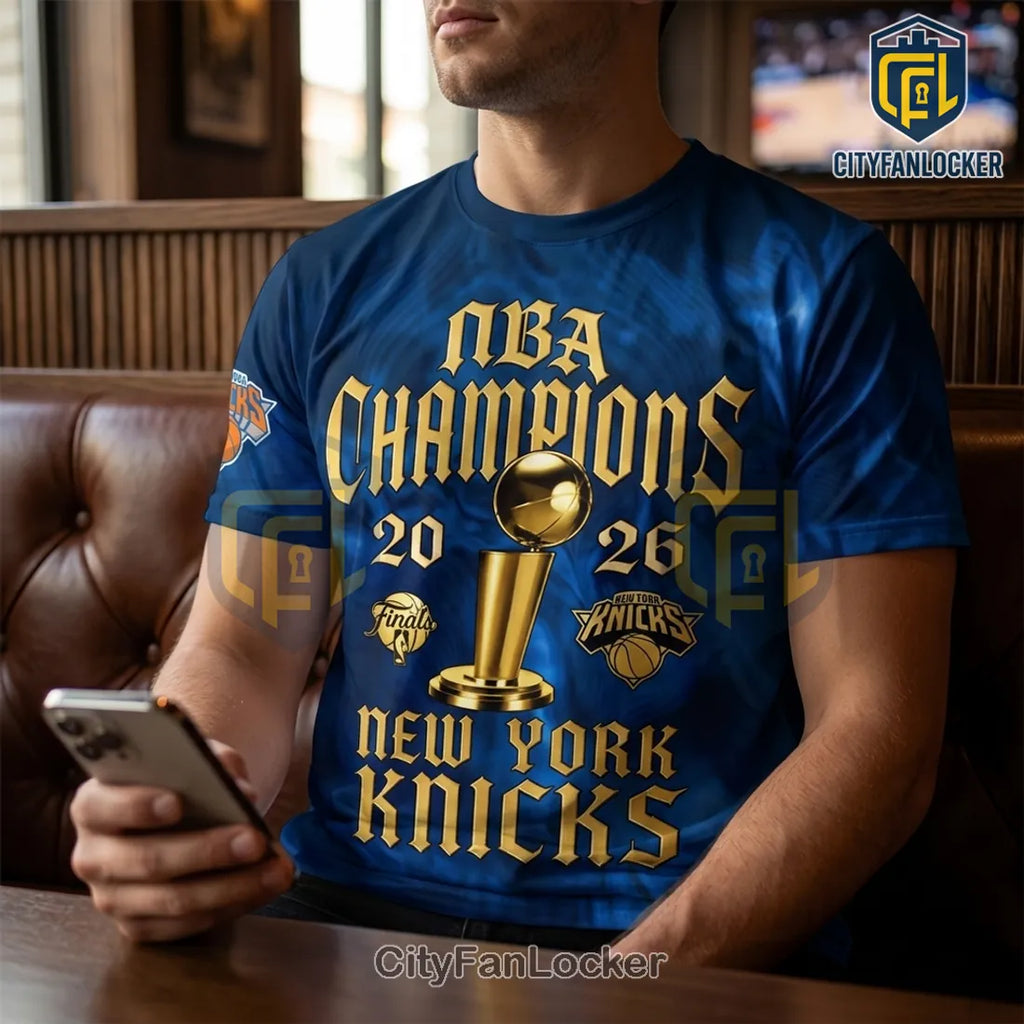 New York Knicks 2026 NBA Champions Roster T-Shirt