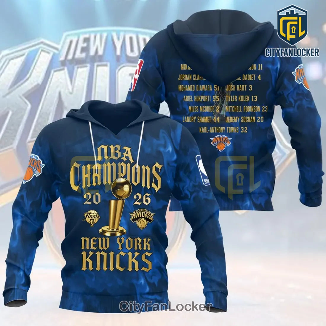 New York Knicks 2026 NBA Champions Roster T-Shirt