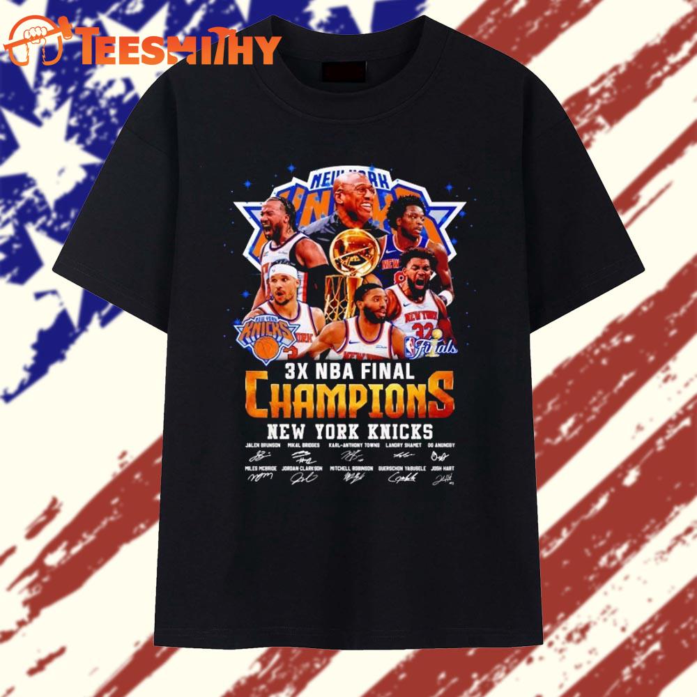 New York Knicks 3x NBA Final Champions T Shirt