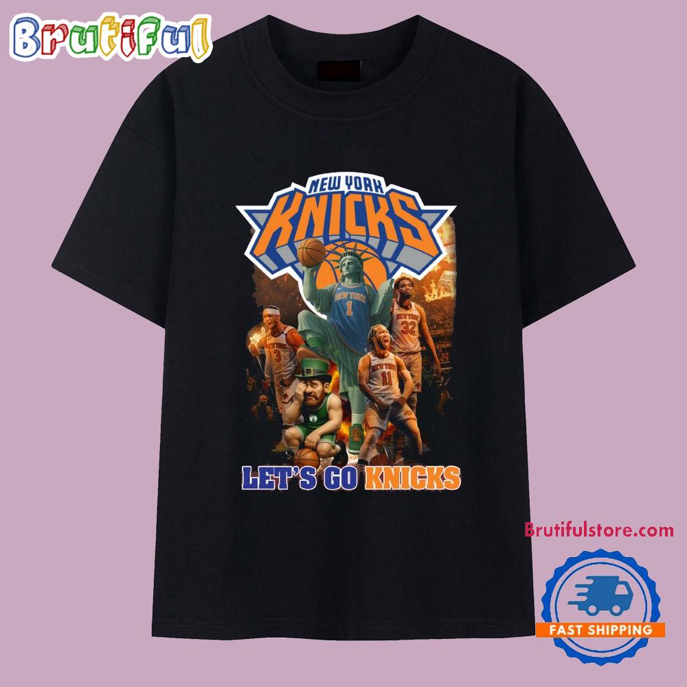 New York Knicks Basketball 2025 Shirt, Let’s Go Knicks T Shirt